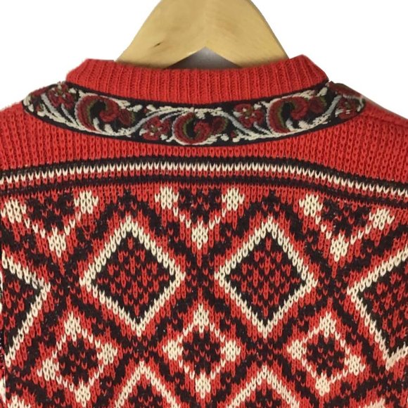 NORDSTRIKK Cardigan Wool Knitwear Fair Isle/Snowflake Pattern Sweater - Picture 11 of 16